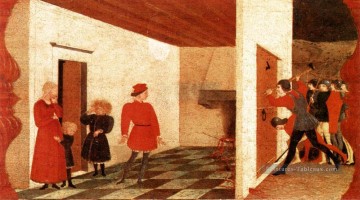 Miracle de la scène d’accueil profanée 2 début de la Renaissance Paolo Uccello Peinture à l'huile